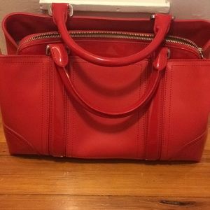 Red handbag